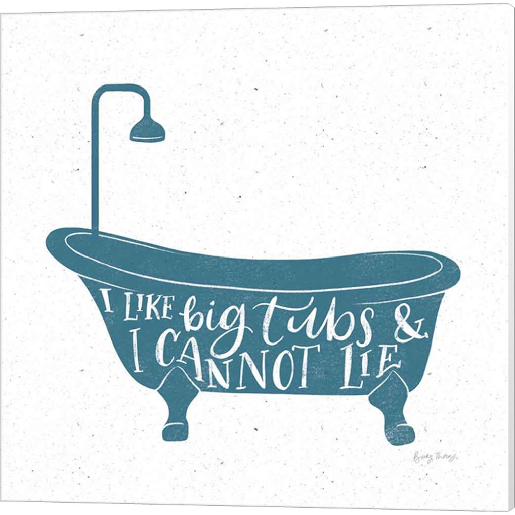Turkish Tile Bathroom Puns by Becky Thorns 14&#x22; x 14&#x22; Canvas Wall Art (Set of 2)