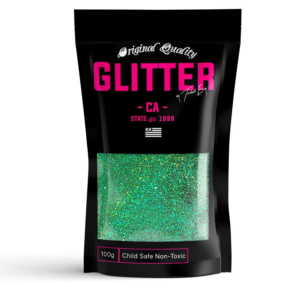 Irish Green Holographic Ultra Fine Premium Glitter 100g / 3.5oz Multi Purpose Craft Paper Glass Decorations DIY Project