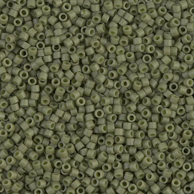 Miyuki Delica Bead 11/0, DB0391-1, Matte Opaque Olive Luster, 5 grams