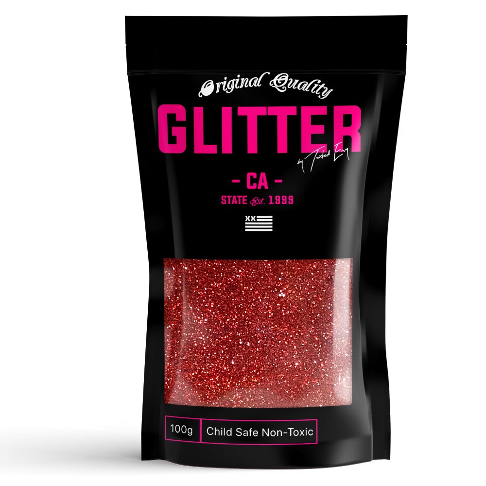 Red Holographic Premium Glitter Multi Purpose Dust Powder 100g / 3.5oz for use with Arts & Crafts Wine Glass Decoration Weddings Cards Flowers Cosmetic Face Body Nails (PACKAGING MAY VARY)