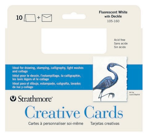 Creative Card/Envelope Fluorescent White/Dec 10 Pack 5X6.875