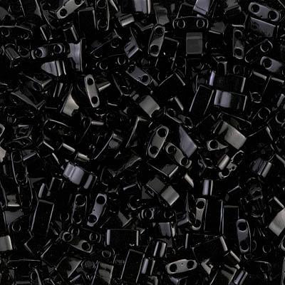 Miyuki Half Tila Bead, HTL-0401, Black