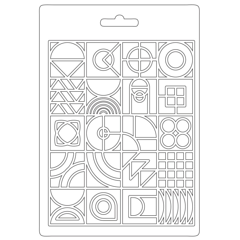 Stamperia Soft Maxi Mould A5-Texture, Bauhaus