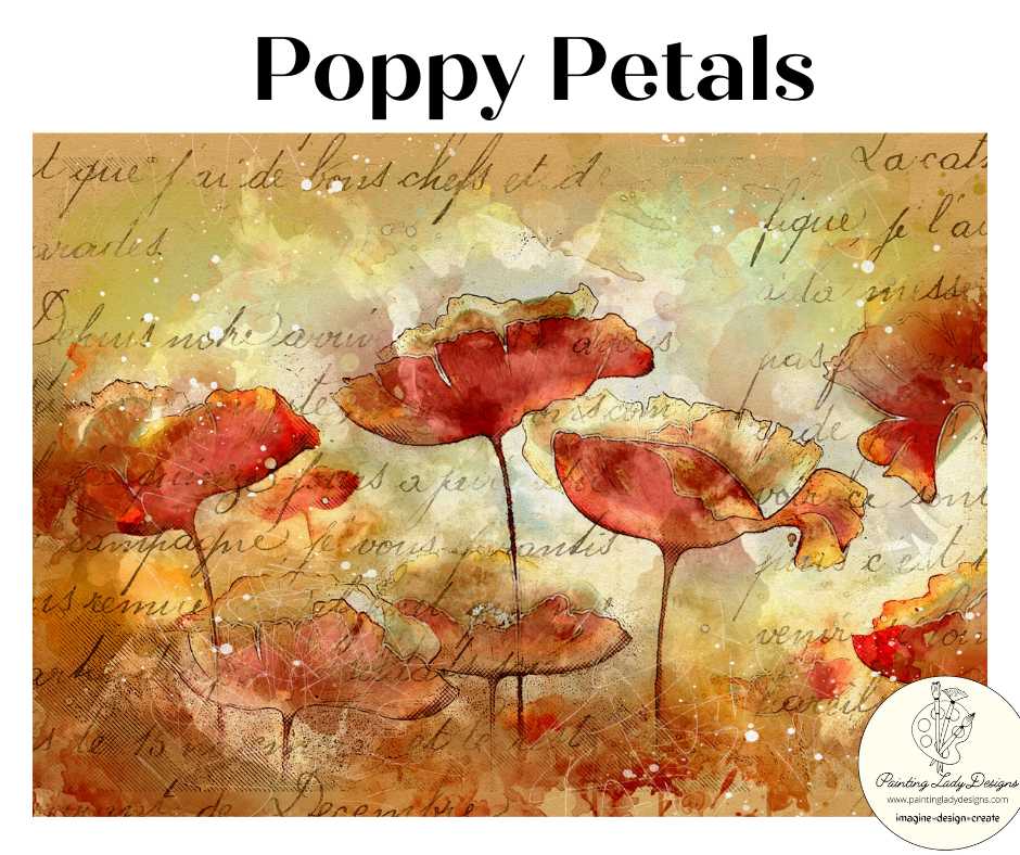 Poppy Petals Decoupage and Mixed Media Art Papers 24x36 Paper Michaels