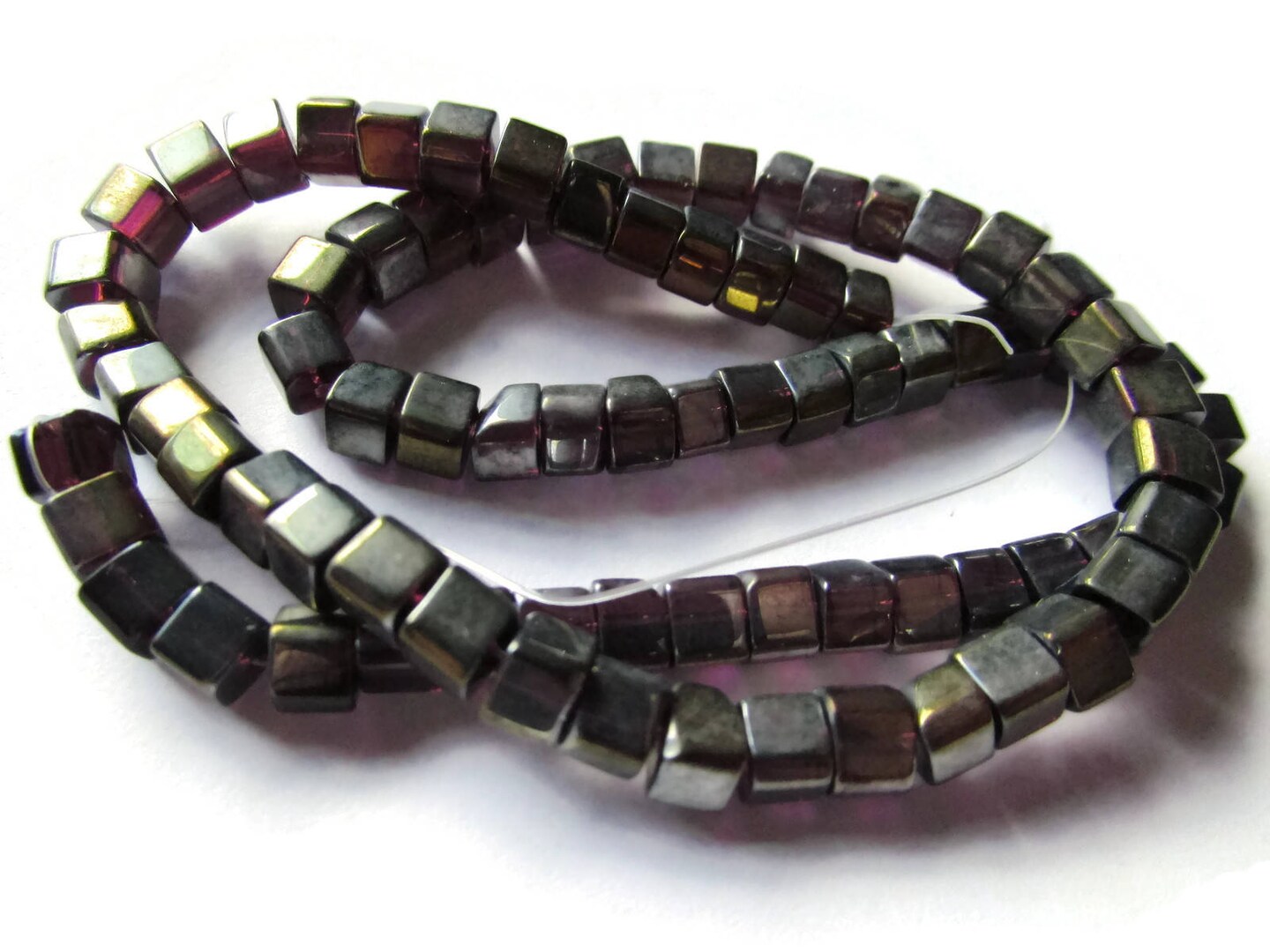 5mm Black Crystal Cube Beads AB Finished Crystal Glass Beads