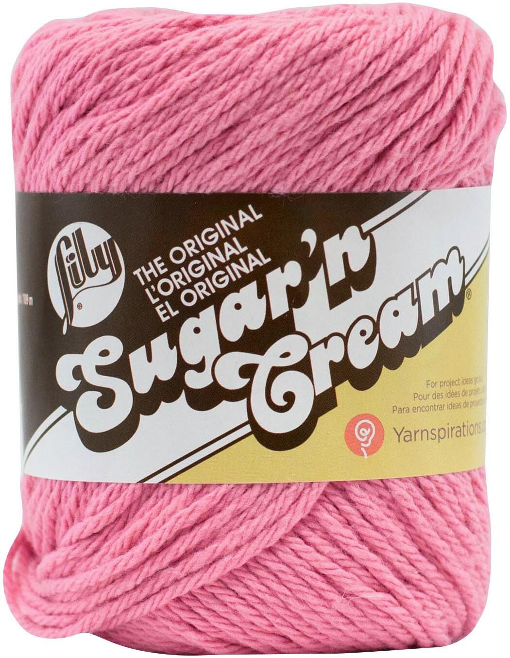 Lily Sugar'N Cream Rose Pink Yarn - 6 Pack of 71g/2.5oz - Cotton - 4 Medium (Worsted) - 120 Yards - Knitting/Crochet