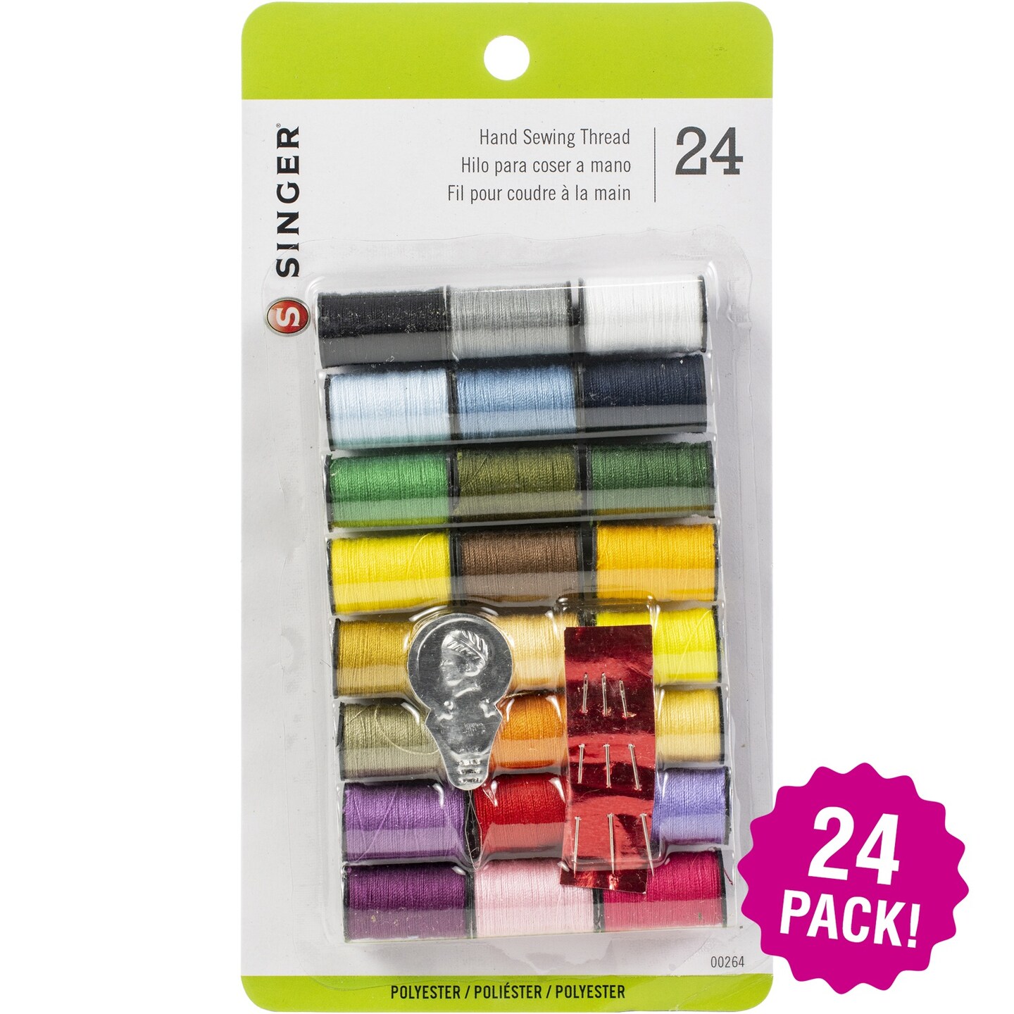 Multipack of 24 - Singer Polyester Thread 10yd 24/Pkg-Assorted Colors ...