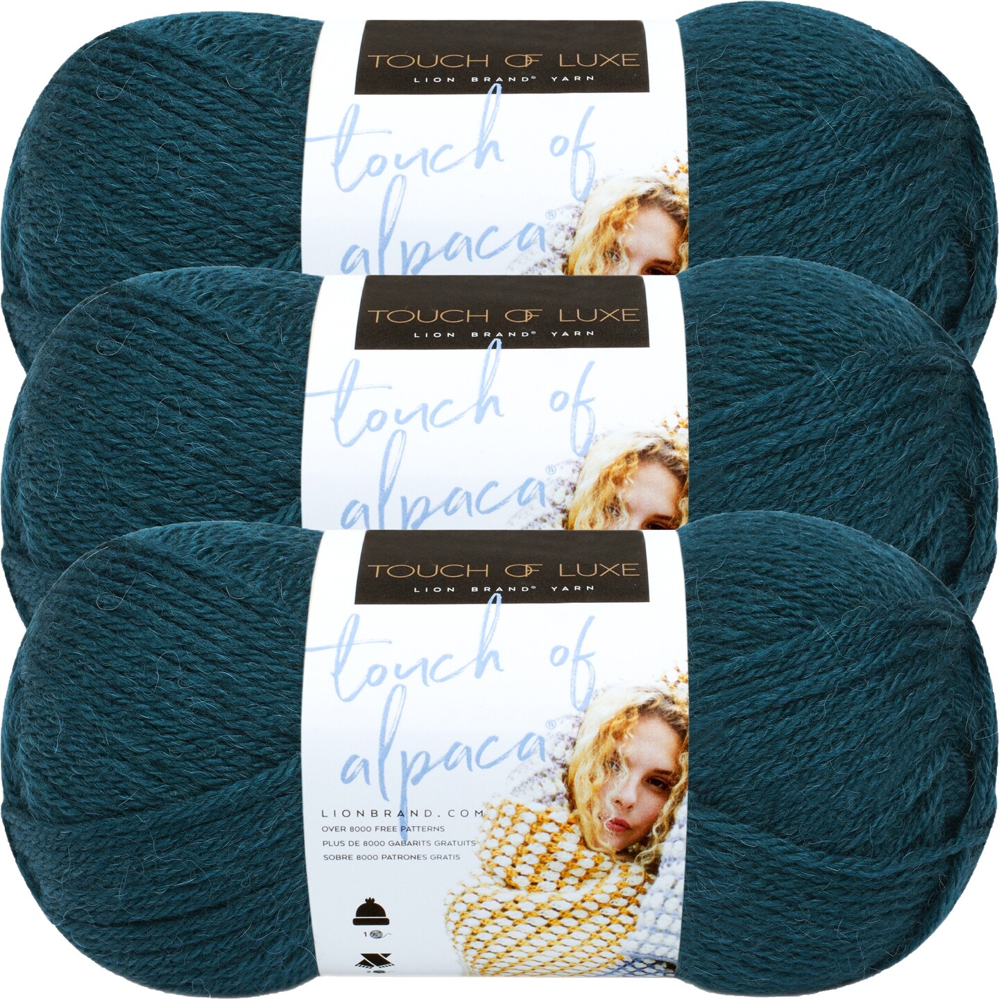 (3 Pack) Lion Brand Touch Of Alpaca Yarn - Jade