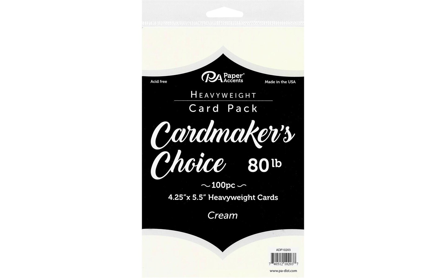 Cardmakers Choice Card 5.5x4.25 80lb Cream100pc