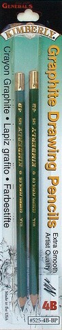 4B Kimberly Graphite Drawing Pencils - 2 Piece Set