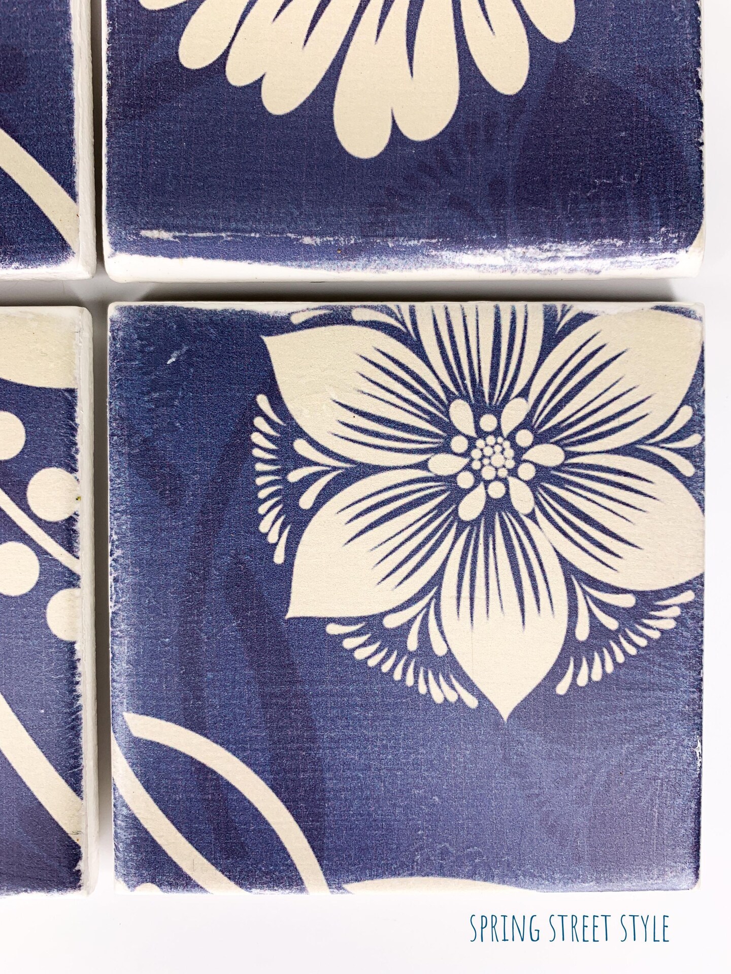 Blue Baroque Pattern Art Paper for  Decoupage &#x26; Mixed Media (medium)