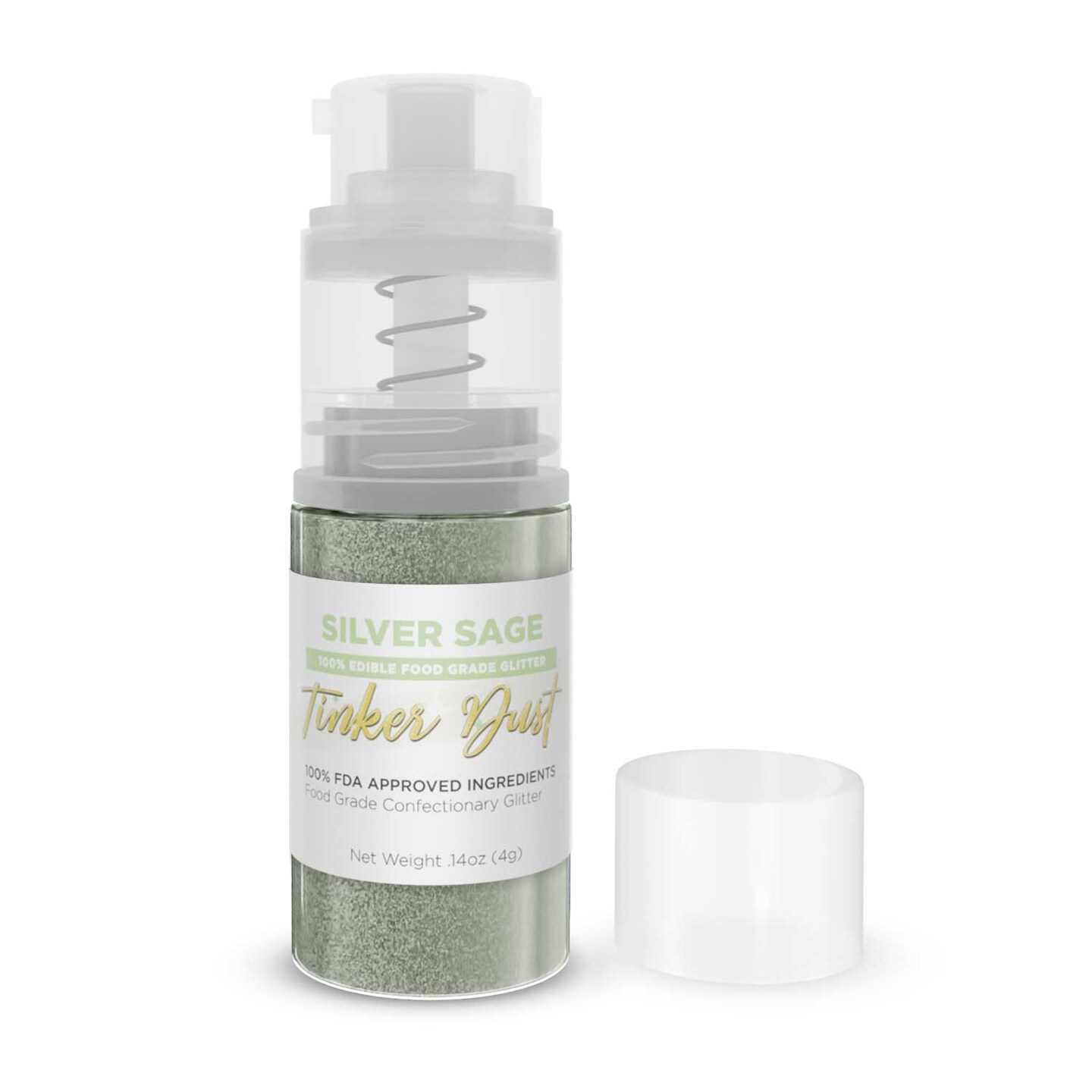 Silver Sage Edible Glitter Spray Edible Powder Dust Spray Glitter for