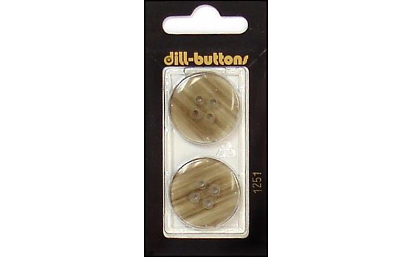 Dill Buttons 25Mm 2Pc 4 Hole Khaki Michaels