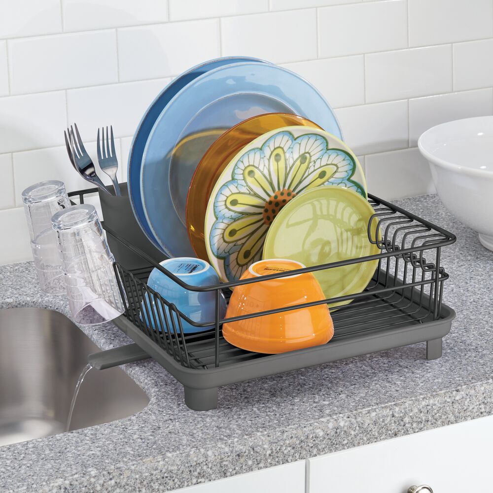 mDesign Kitchen Dish Drying Rack with Swivel Spout, 3 Pieces Michaels