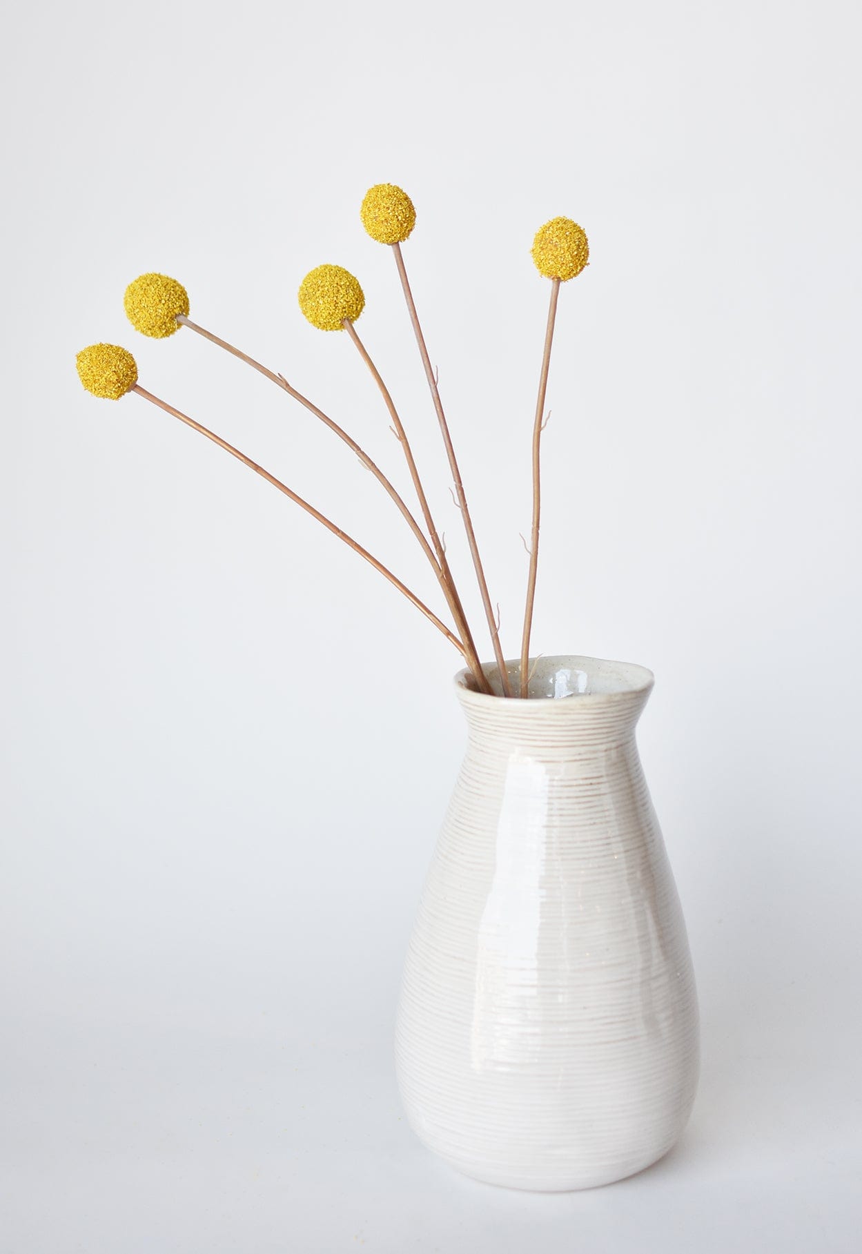 28&#x22; Faux Yellow Billy Ball Stem Bundle