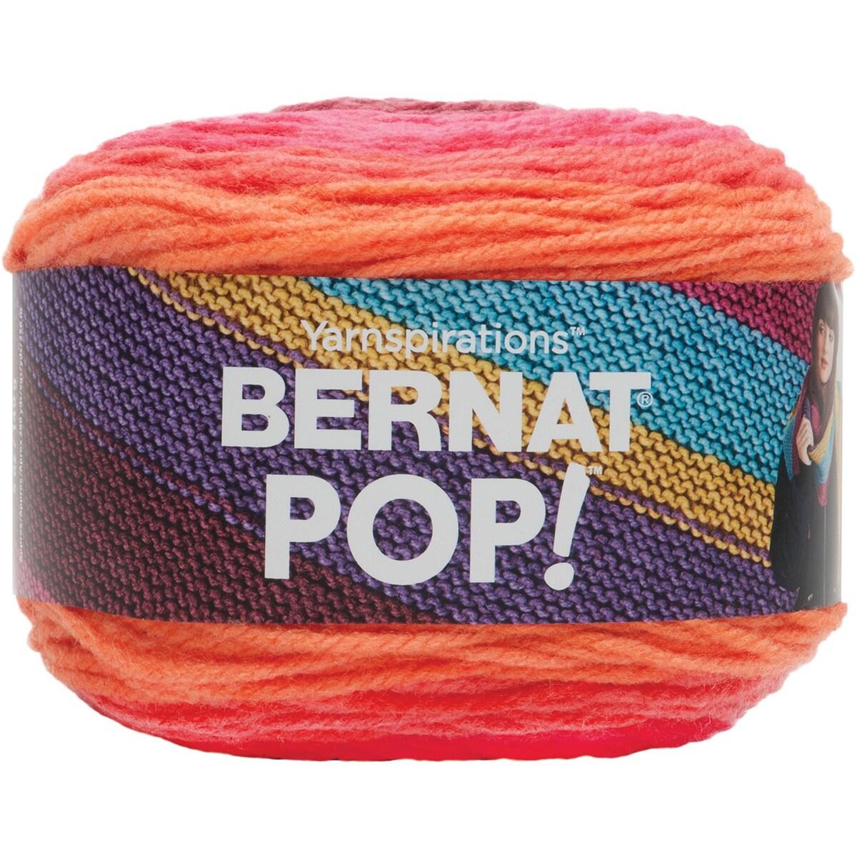 Bernat Pop Scarlet Sizzle Yarn - 3 Pack of 141g/5oz - Acrylic - 4 Medium (Worsted) - 280 Yards - Knitting/Crochet