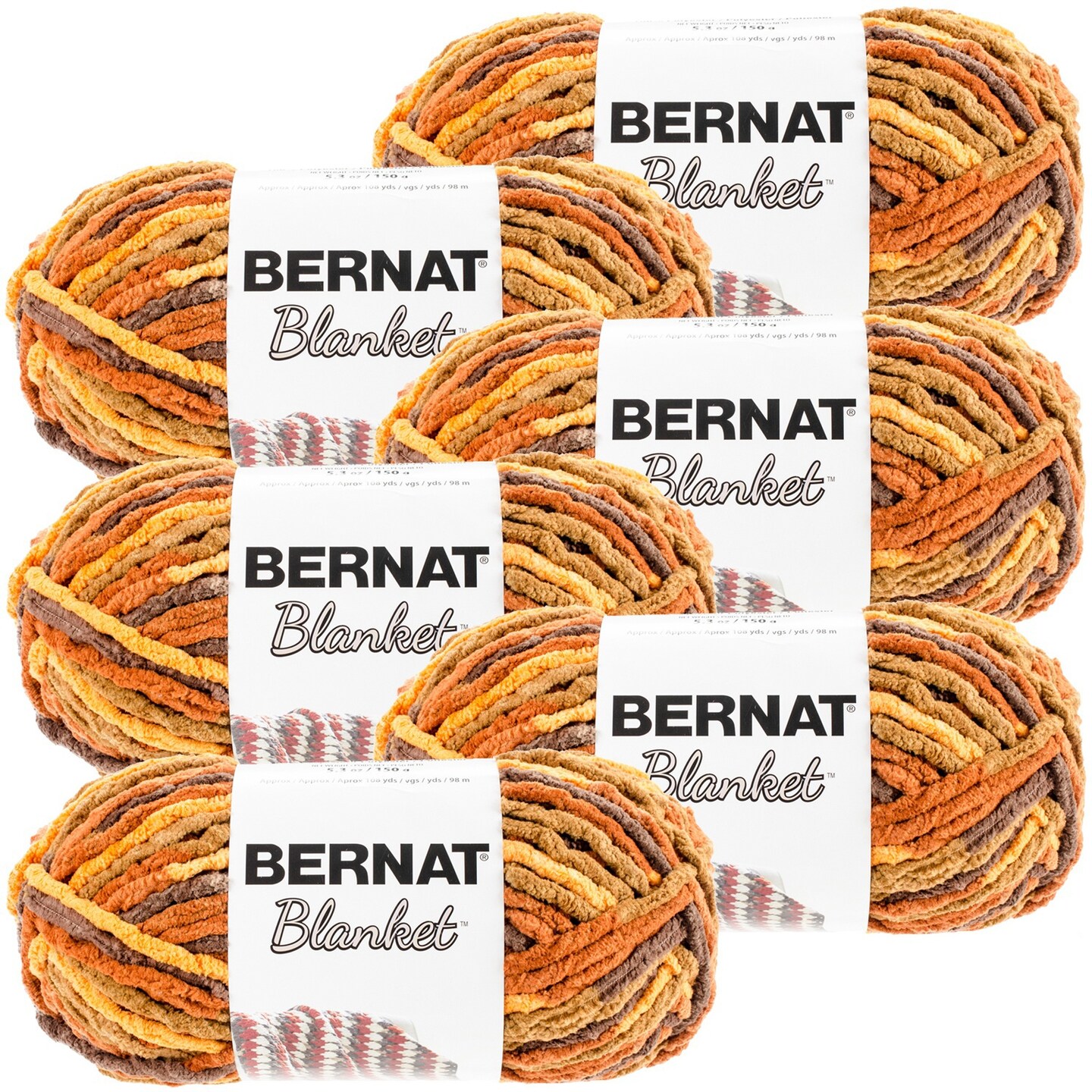 Multipack of 6 - Bernat Blanket Yarn-Fall Leaves