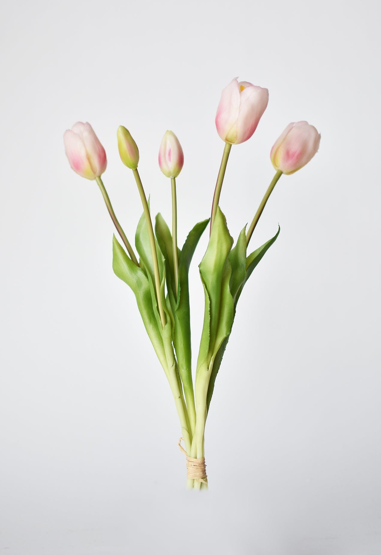 18&#x22; Faux Tulip Stem Bundle Blush Pink