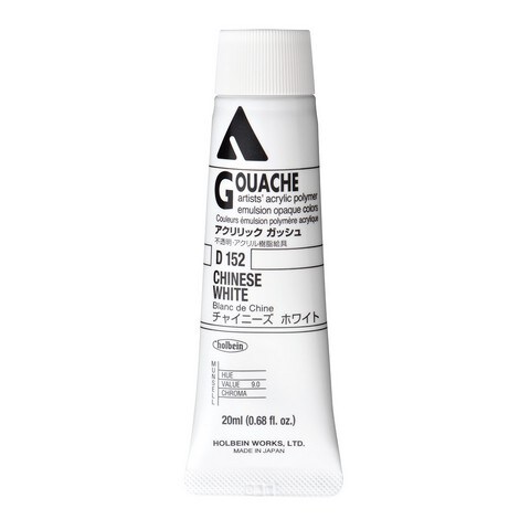 ACRYLA GOUACHE 20ML CHINESE WHITE