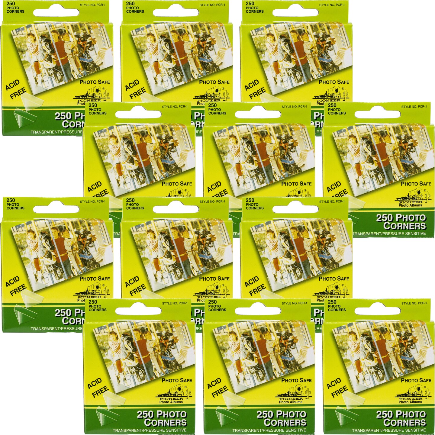 Multipack of 12 - Photo Corners Self-Adhesive .5" 250/Pkg-Clear