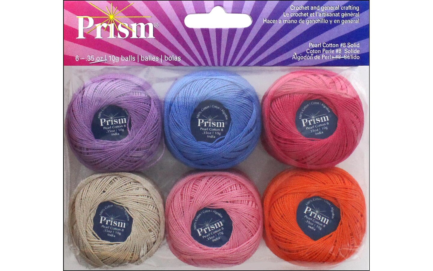 Prism Craft Thread Pearl Balls 10gram Solid 6pc