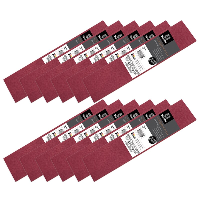 Extra Fine Crepe Paper, Sangria, 10.7 Sq. Ft Per Pack, 12 Packs