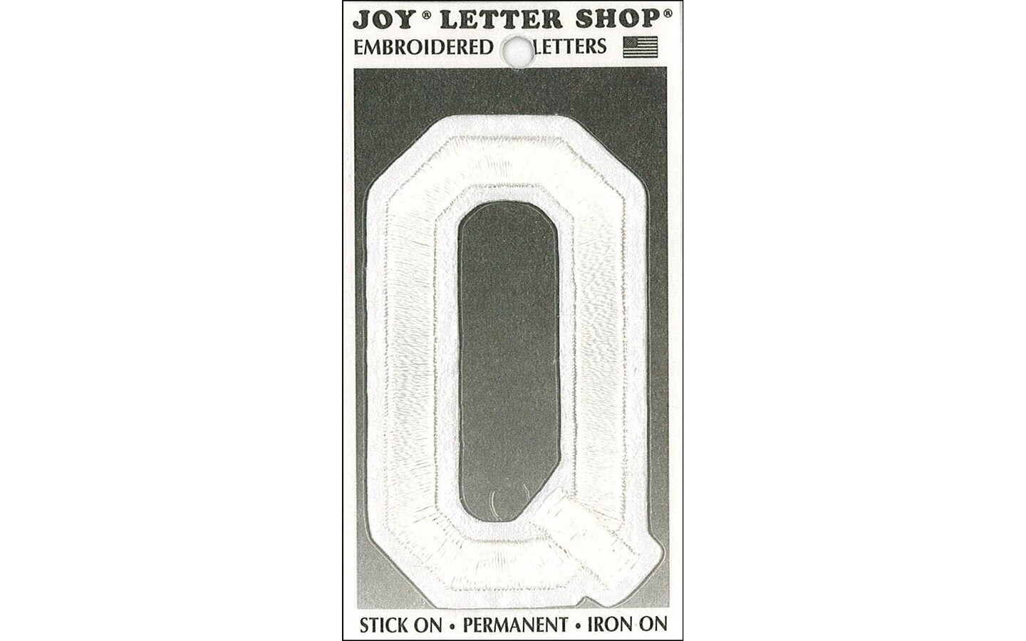 Joy Applique Letter Iron On Varsity 3" White Q | Michaels