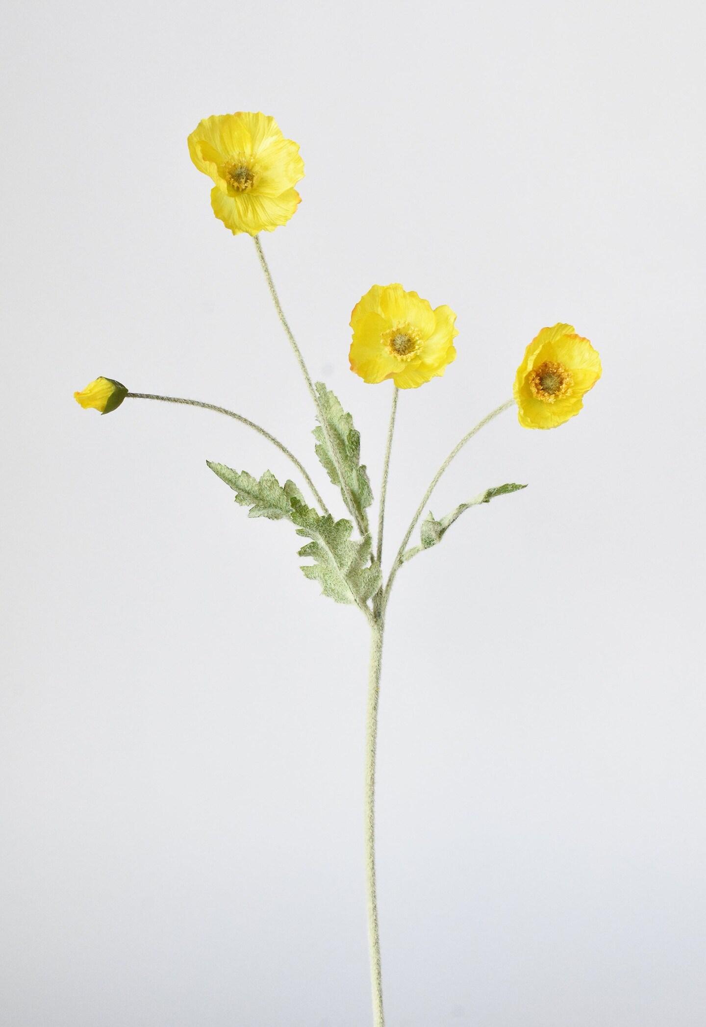 24&#x22; Faux Yellow Poppy Stem