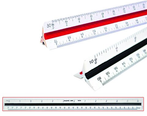 ENGINEER TRIANGULAR SCALE PLASTIC 12 INCH