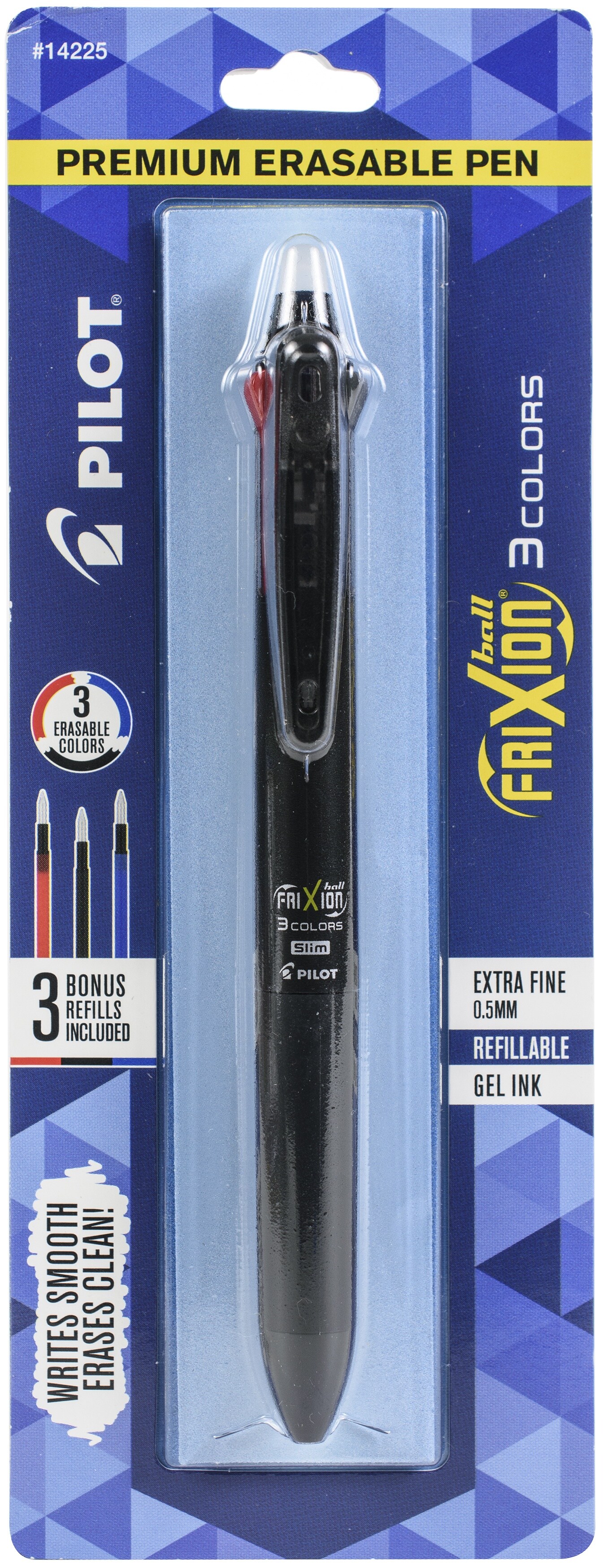 Pilot FriXion Ball 3 Color Extra Fine Point Erasable Pen-Red/Blue/Black