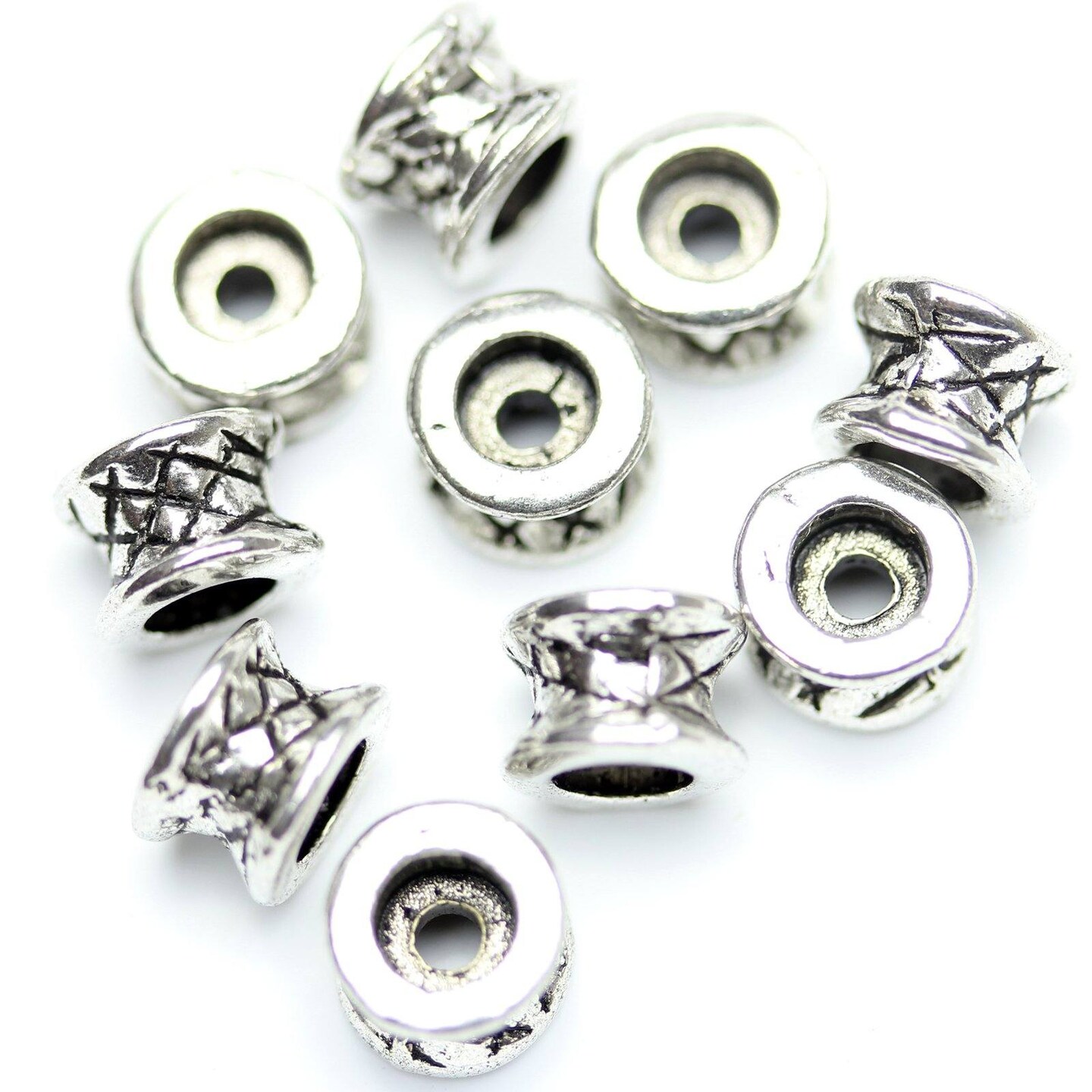 Antique Silver Plated Tube Beads 5x6mm | Michaels