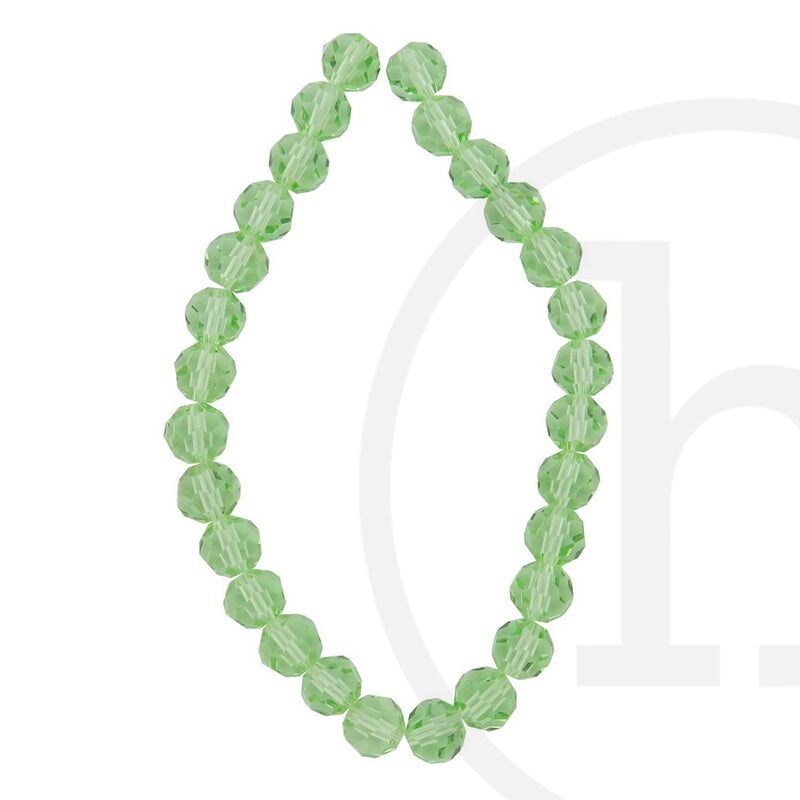 Glass Beads Faceted Round Light Green Michaels