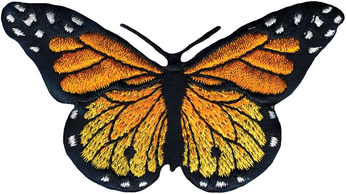 Wrights Iron on Applique Monarch Butterfly