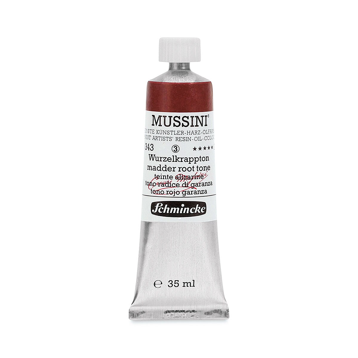 Schmincke Mussini Oil Color - Transparent, Madder Root Tone, 35 ml tube