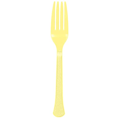 Light Yellow Heavy Weight Forks Pack of 20