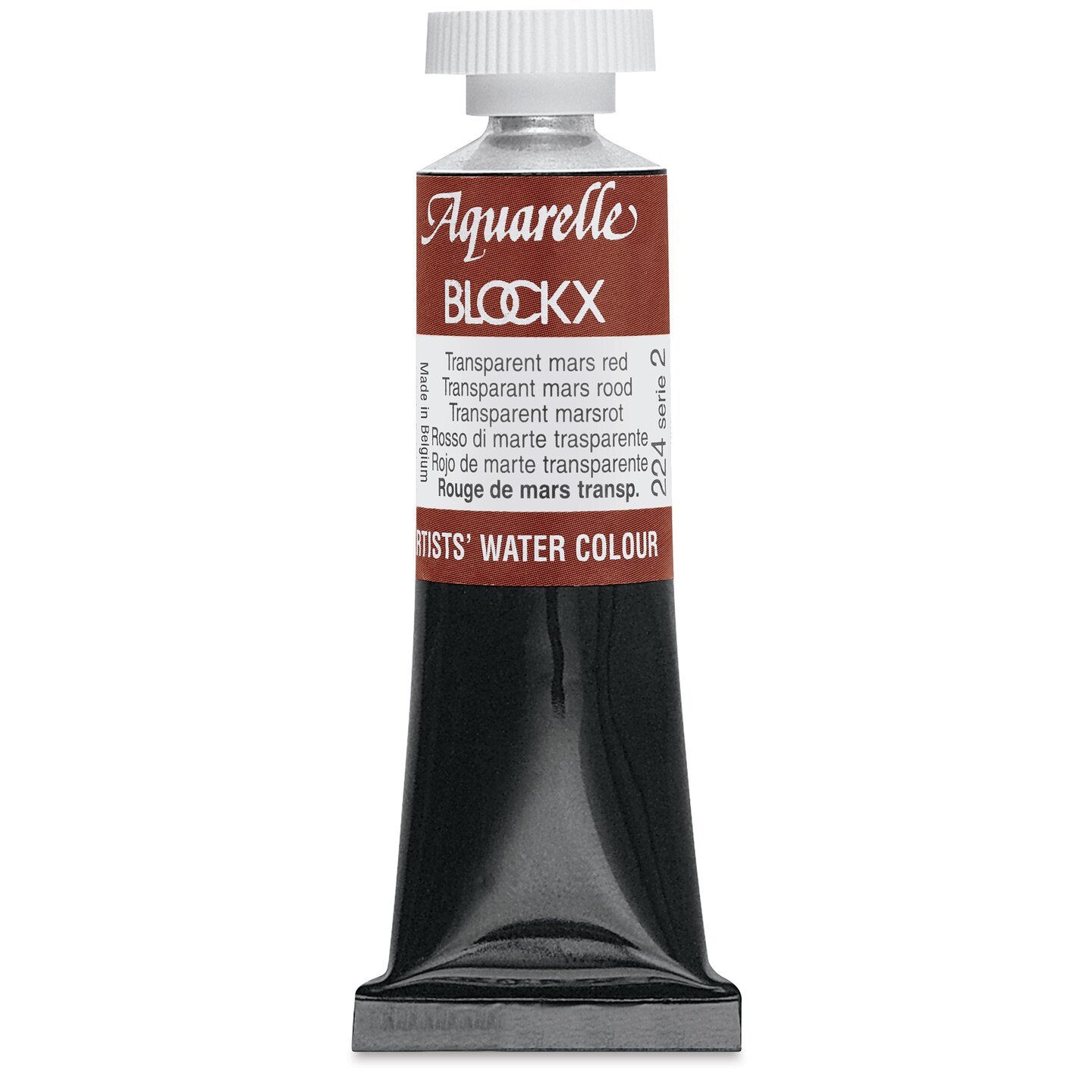 Blockx Artists&#x27; Watercolor - Transparent Mars Red, 15 ml Tube
