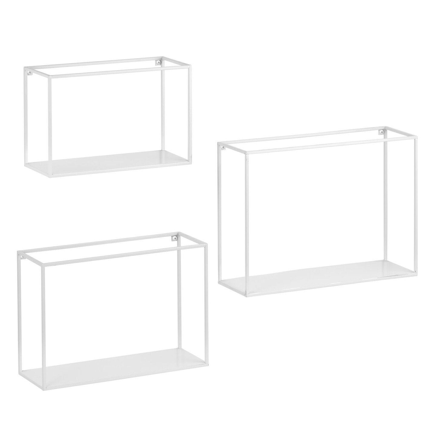 mDesign Metal Floating Wall Mount Vertical Display Frames, Set of 3 ...