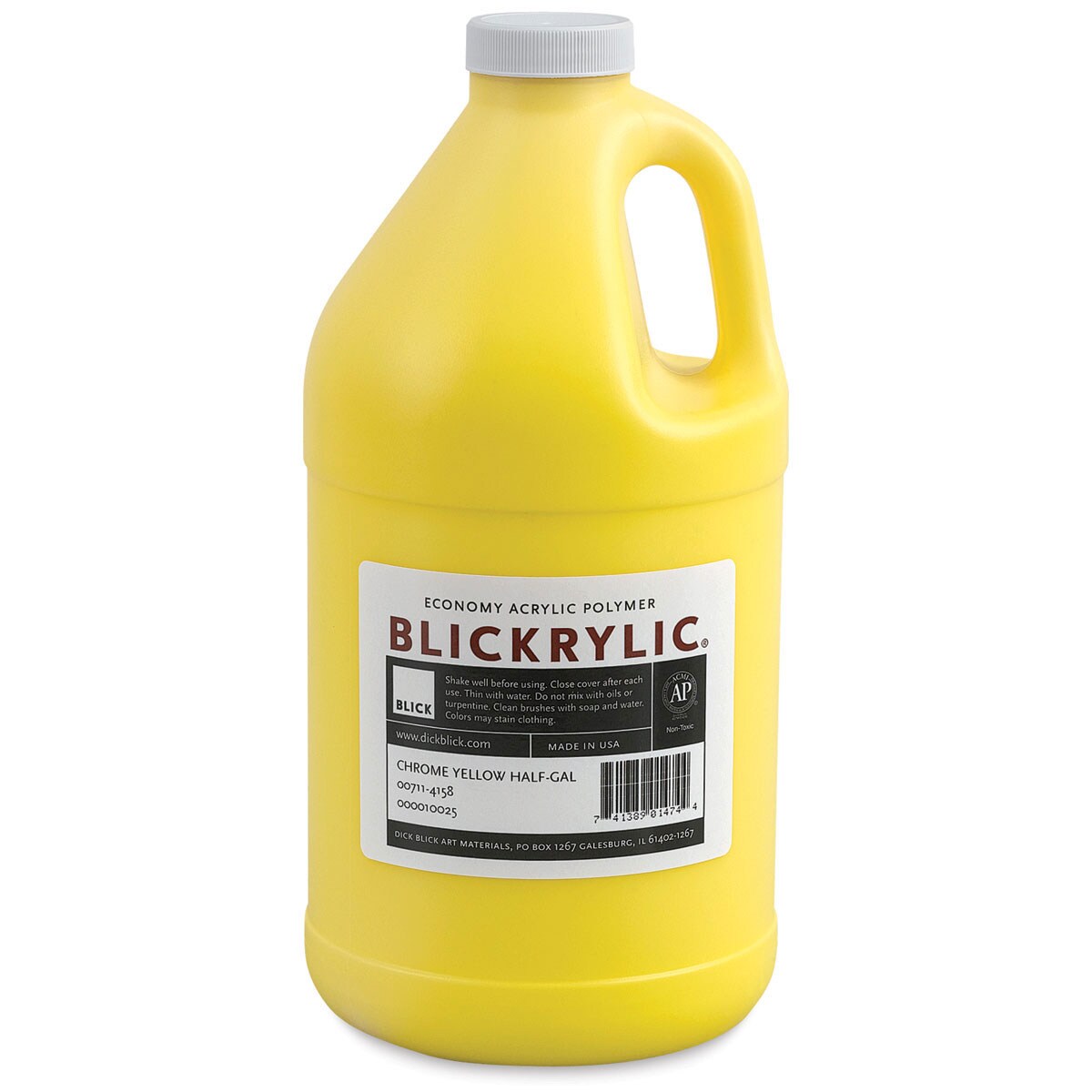 Blickrylic Student Acrylics - Chrome Yellow, Half Gallon