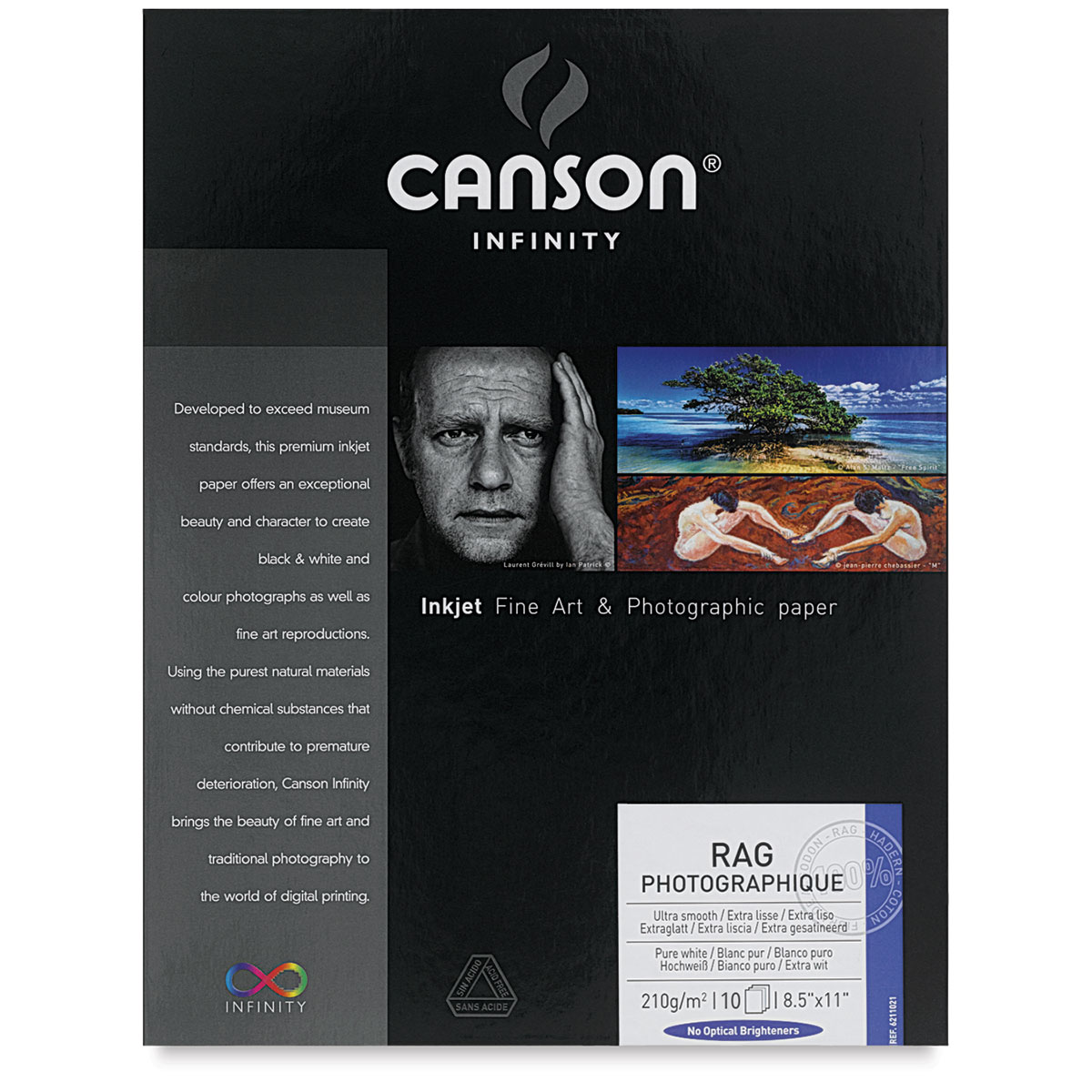 Canson Infinity Rag Photographique - 8-1/2&#x22; x 11&#x22;, 310 gsm, Pkg of 10