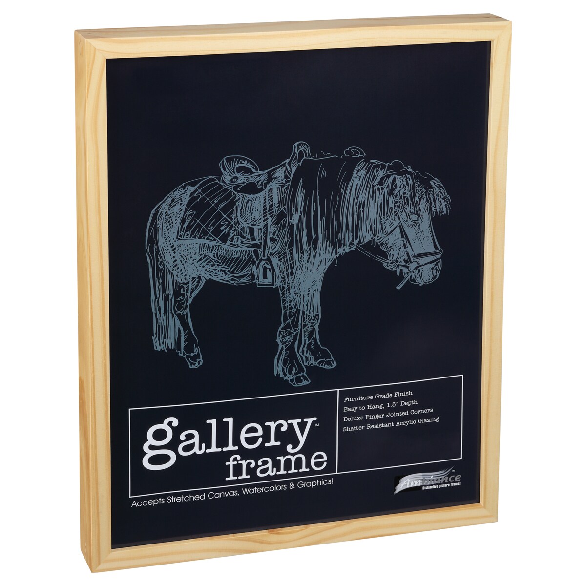 Ambiance Gallery Quality Artist Wooden Picture Frame - 3 Pack of 1.5&#x27;&#x27; Deep Frames for Pictures, Artwork and More
