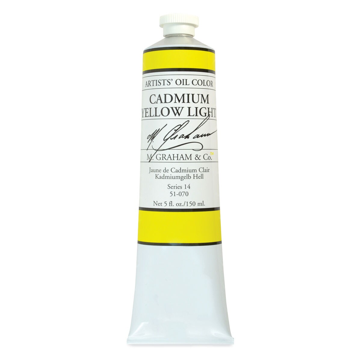 M. Graham Artists' Oil Color - Cadmium Yellow Light, 148 ml tube