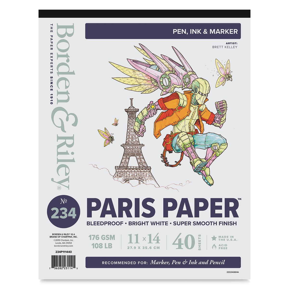 Borden &#x26; Riley Paris Paper Sketch Pad - 11&#x22; x 14&#x22;, 40 Sheets