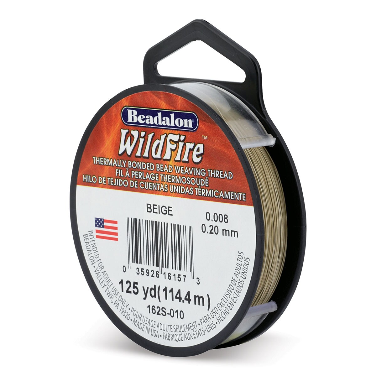 Beadalon WildFire Beading Thread - Beige, 0.008&#x22;, 125 yds