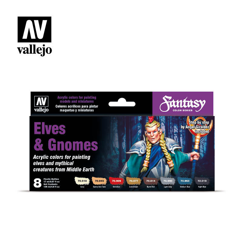 Vallejo  17ml Elves &#x26; Gnomes (8) Fantasy