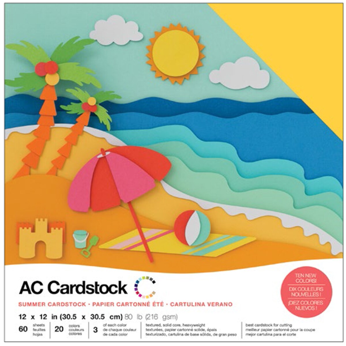 American Crafts Variety Cardstock Pack 12"X12" 60/PkgSummer Michaels