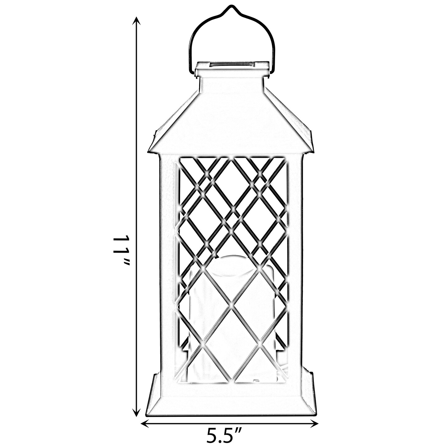 Decorative Garden Patio Hanging LED Candle Lantern for Outdoors Table, Lawn and Deck