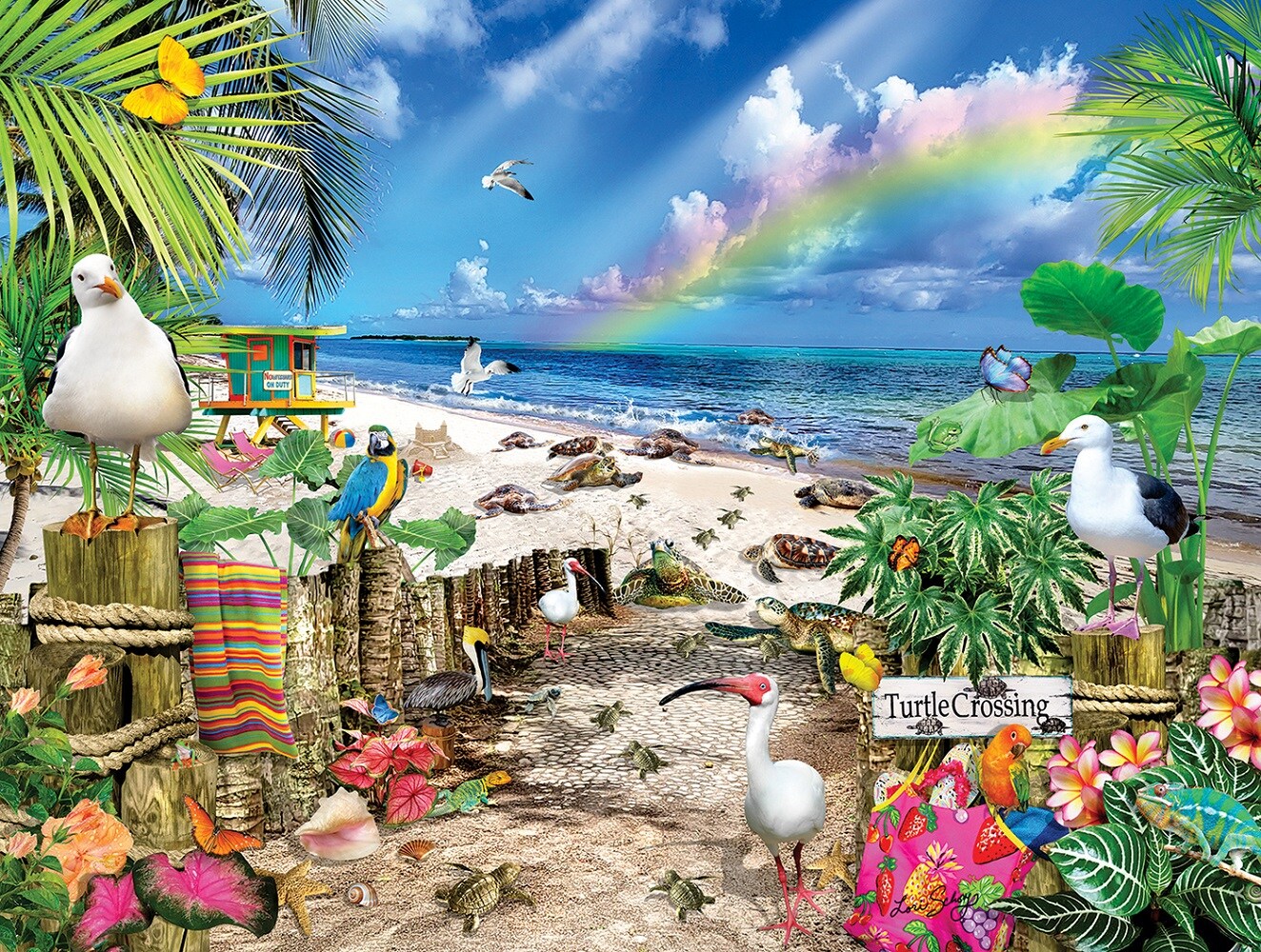 Sunsout Turtle Crossing 500 pc   Jigsaw Puzzle 35274