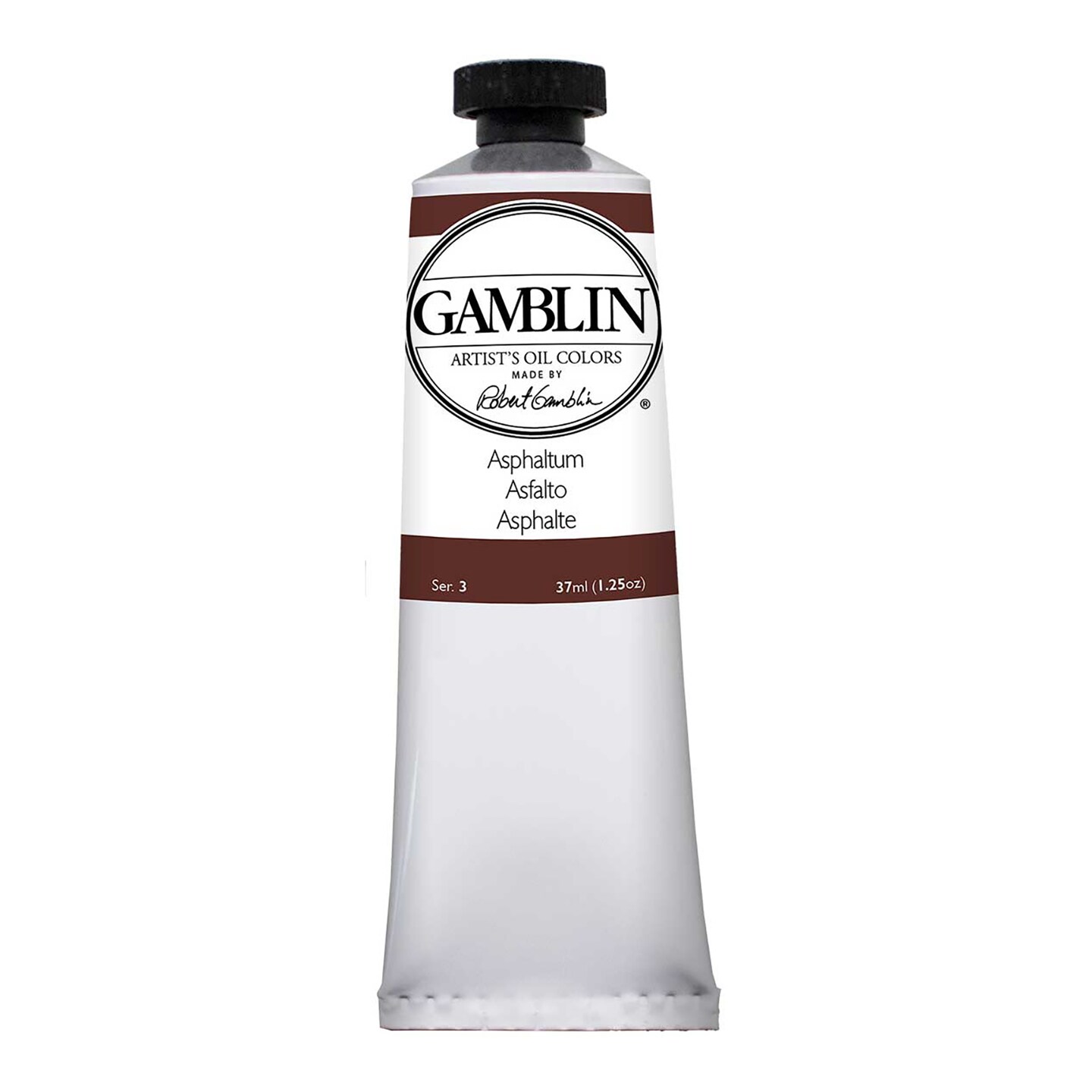 Gamblin Artist Grade Oil Color, 37ml, Asphaltum