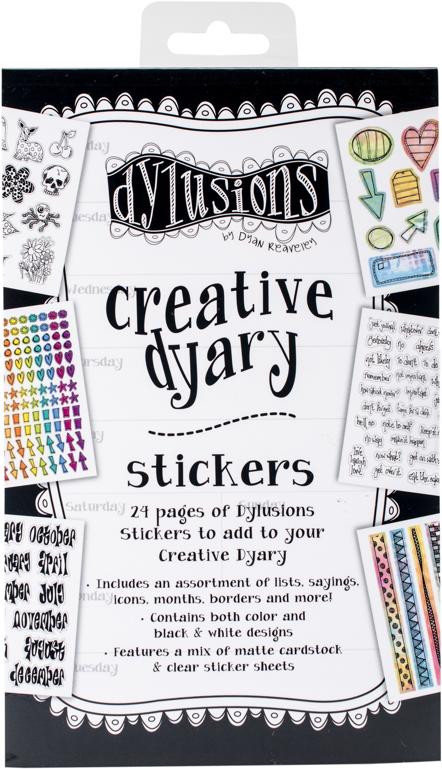 Dyan Reaveley's Dylusions Creative Dyary Sticker Book-24 pages