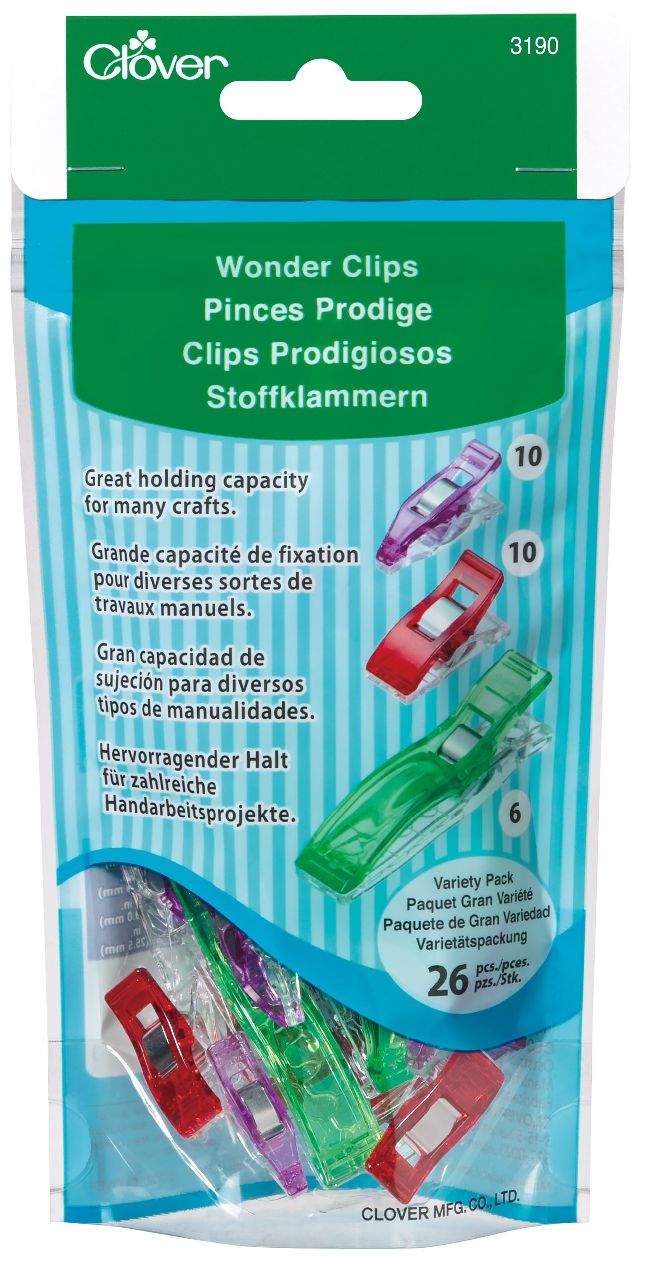 Clover Wonder Clips-Variety 26/Pkg